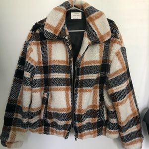 Plaid Sherpa Jacket